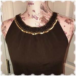 Tank Top with Sequins Neckline by Loft